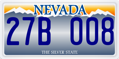 NV license plate 27B008