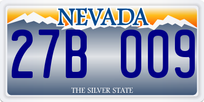 NV license plate 27B009
