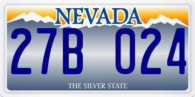 NV license plate 27B024