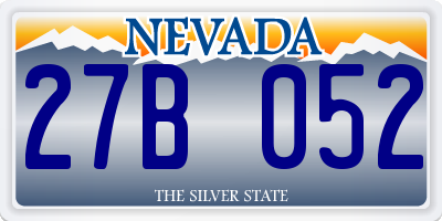 NV license plate 27B052