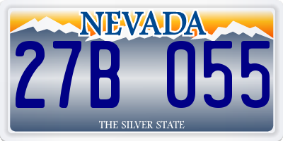 NV license plate 27B055