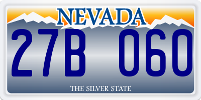 NV license plate 27B060