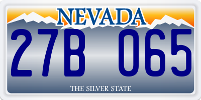 NV license plate 27B065