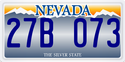 NV license plate 27B073