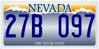 NV license plate 27B097