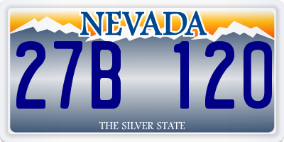 NV license plate 27B120