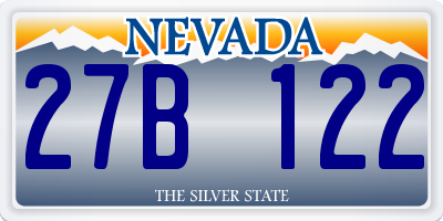 NV license plate 27B122
