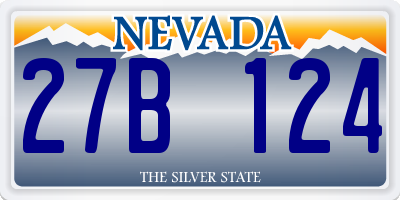 NV license plate 27B124