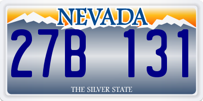 NV license plate 27B131
