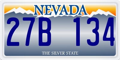 NV license plate 27B134