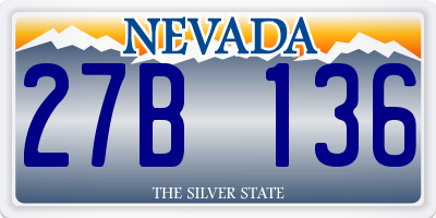 NV license plate 27B136