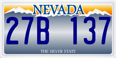 NV license plate 27B137