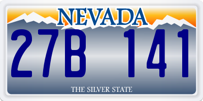 NV license plate 27B141