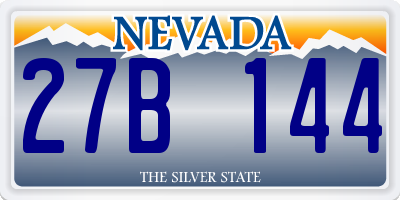 NV license plate 27B144