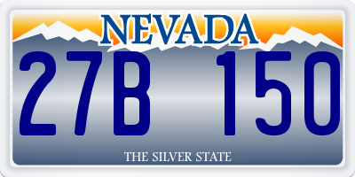 NV license plate 27B150