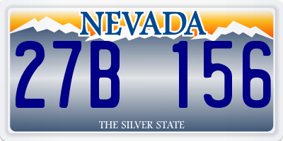 NV license plate 27B156