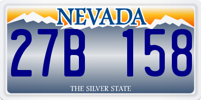 NV license plate 27B158