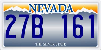 NV license plate 27B161