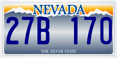 NV license plate 27B170