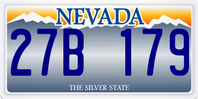 NV license plate 27B179