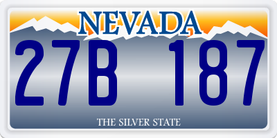 NV license plate 27B187