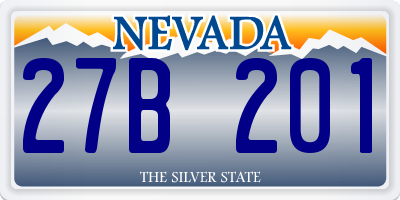 NV license plate 27B201