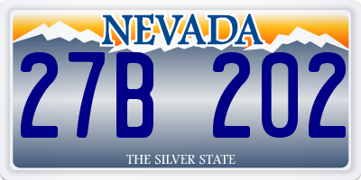 NV license plate 27B202