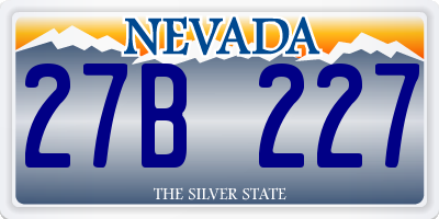 NV license plate 27B227