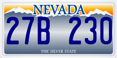 NV license plate 27B230