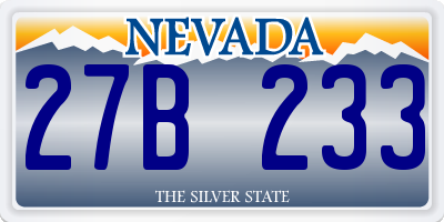 NV license plate 27B233