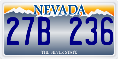 NV license plate 27B236