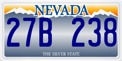 NV license plate 27B238