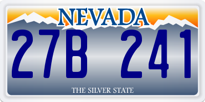 NV license plate 27B241