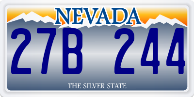 NV license plate 27B244