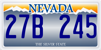 NV license plate 27B245