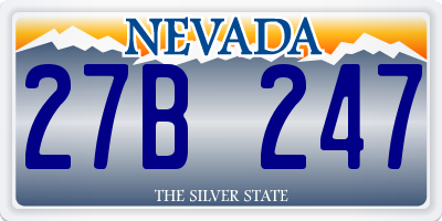 NV license plate 27B247