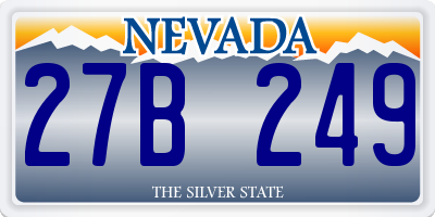 NV license plate 27B249