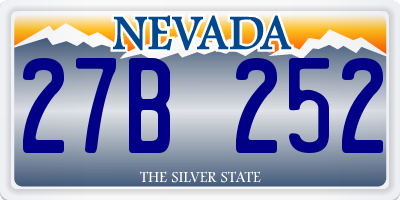 NV license plate 27B252