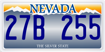 NV license plate 27B255