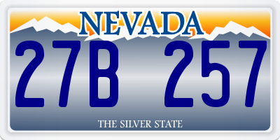 NV license plate 27B257