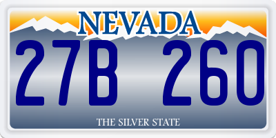 NV license plate 27B260