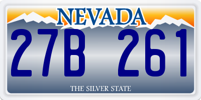 NV license plate 27B261