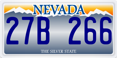 NV license plate 27B266