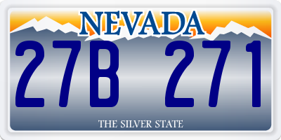 NV license plate 27B271