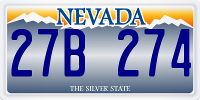 NV license plate 27B274