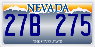 NV license plate 27B275