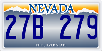 NV license plate 27B279