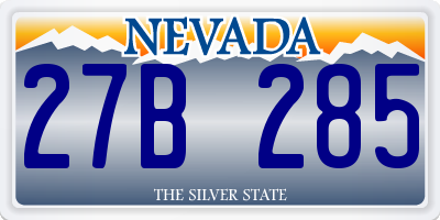 NV license plate 27B285