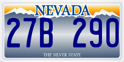 NV license plate 27B290