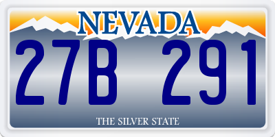 NV license plate 27B291